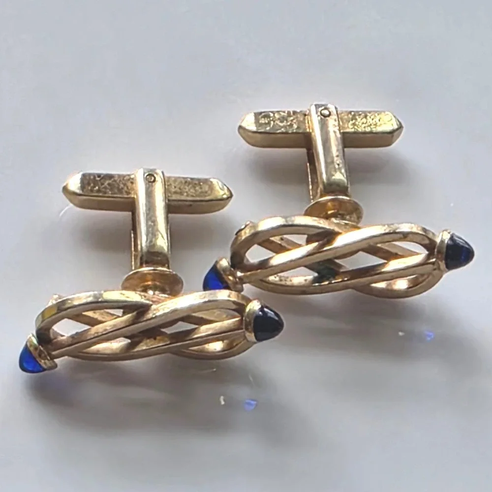 Vintage Cufflinks, Tie Clips, Tie Pin Lot - Assorted Designs Gold Silver‎ Tone